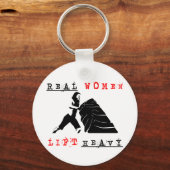 女子実在重キーチェーンを持ち上げる キーホルダー (正面)