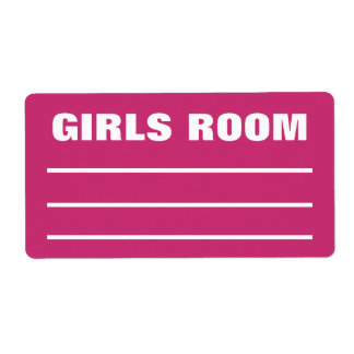 女子寝室用荷造りラベル ラベル