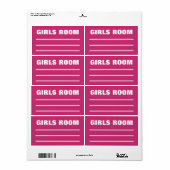 女子寝室用荷造りラベル ラベル (フルシート)