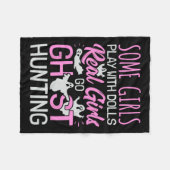 女子幽霊狩り女性超常現象インベストメント フリースブランケット (正面(横))