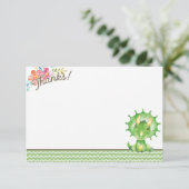 女子恐竜ベビーシャワーサンキューカード サンキューカード (スタンド正面)