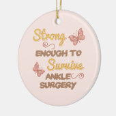 女子感動的足首の手術 セラミックオーナメント (左)
