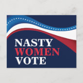 女子扱いにく投票プロチョイスフェミニスト選挙 ポストカード (正面)