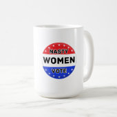 女子扱いにく投票 | 女性パワーフェミニストギフト コーヒーマグカップ (正面右)