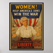 女子救済アメリカの息子ヴィンテージ軍債 ポスター (正面)