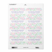 女子新学期フローララベル2 ラベル (フルシート)