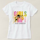 女子旅の思い出 名・都市・年付き Tシャツ (デザイン正面)