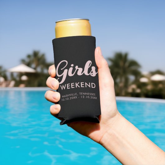 女子旅の行き先 ファン マッチング スリム缶クーラー (インサイチュ プール)