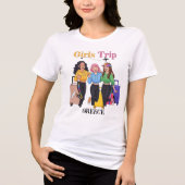 女子旅の行き先 夏 トライブレンドTシャツ (正面)