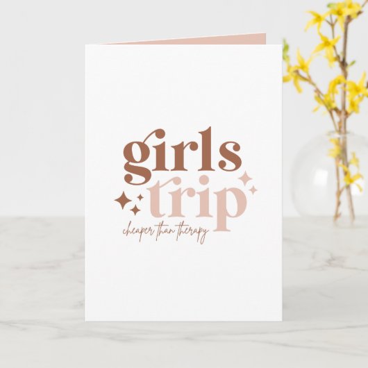 女子旅はセラピーより安いよ メッセージカード カード (黄色い花)