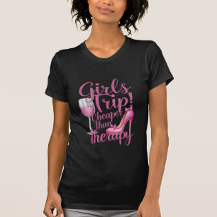 女子旅はセラピーより安い ウィークエンド ワインパーティー Tシャツ