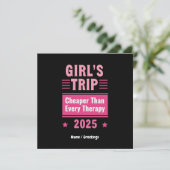 女子旅はセラピーより安い！楽しい旅行 招待状 (スタンド正面)