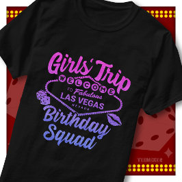 女子旅ラスベガスお揃いバースデーパーティーグッズ Tシャツ