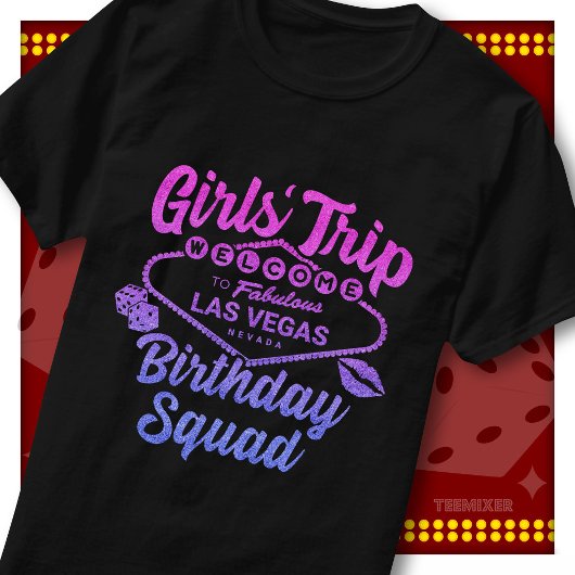女子旅ラスベガスお揃いバースデーパーティーグッズ Tシャツ