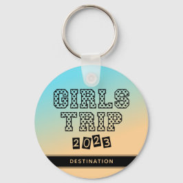 女子旅2023 バケーション トロピカル グラデーション カスタム キーホルダー