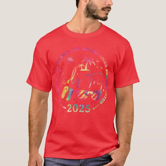女子旅2025 ビーチ 笑顔 友達 Tシャツ (正面)