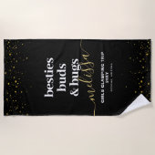 女子旅 キャンプ グランピング 名前入り ビーチタオル (正面)