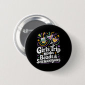 女子旅 ビーズ シェナニガンズ マルディグラ バディ最高 缶バッジ (正面&裏面)