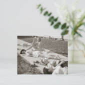 女子日光浴， 1943 ポストカード (スタンド正面)