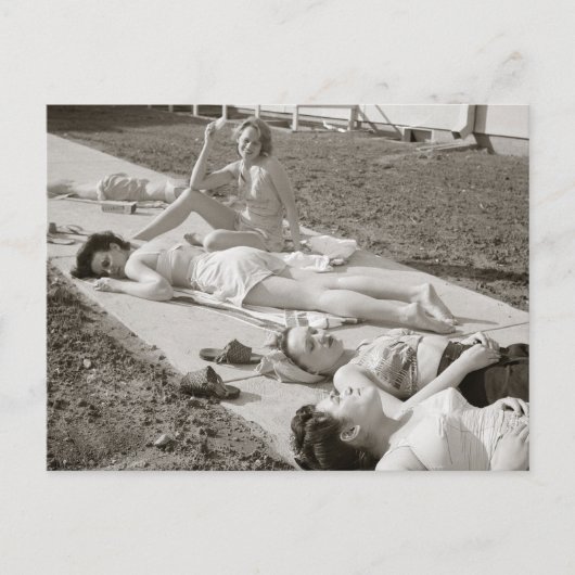 女子日光浴， 1943 ポストカード (正面)