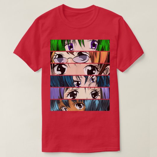 女子日本のかわいいアニメ大宅日本女子マンガ Tシャツ (デザイン正面)