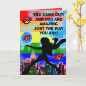 女子来アウトスーパーヒーローカード カード (黄色い花)