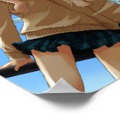 女子校生8" x 10インチマット ポスター (角)