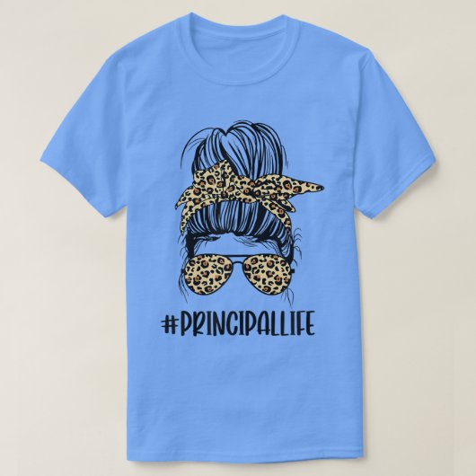 女子校長生活散らかった文学校プリン Tシャツ (デザイン正面)