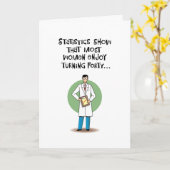 女子楽しむ40歳の誕生日カード カード (黄色い花)