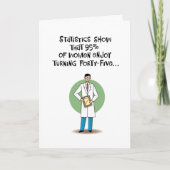 女子楽しむ45歳誕生日 カード (正面)