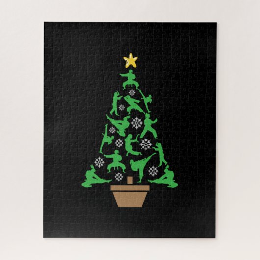 女子武術アーツ – ガールズカラートクリスマスツリー ジグソーパズル (縦)