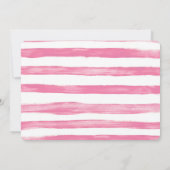 女子水彩気球船首第1誕生日気球 招待状 (裏面)