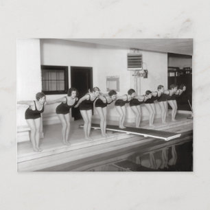 女子水泳チーム 1930年 ポストカード