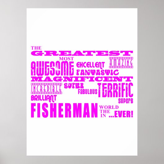 女子漁師：ピンク素晴らしク漁師 ポスター (正面)