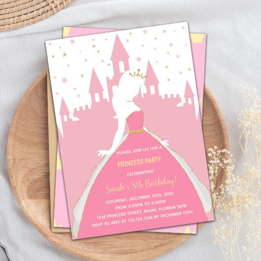 女子王室のパーティーカード 招待状