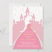 女子王室のパーティーカード 招待状 (正面)