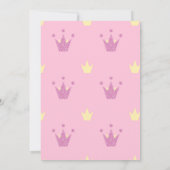 女子王室のパーティーカード 招待状 (裏面)