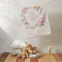 女子生まれたばかりのベビーキパーソナライズされたープスモノグラム