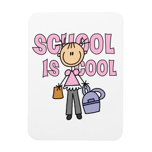 女子生徒 学校はカッコイイ マグネット (縦)