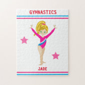女子用体操パズルパーソナライズされた ジグソーパズル (縦)