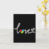 女子男性へ自閉症意識Tプラスサイズ カード (黄色い花)