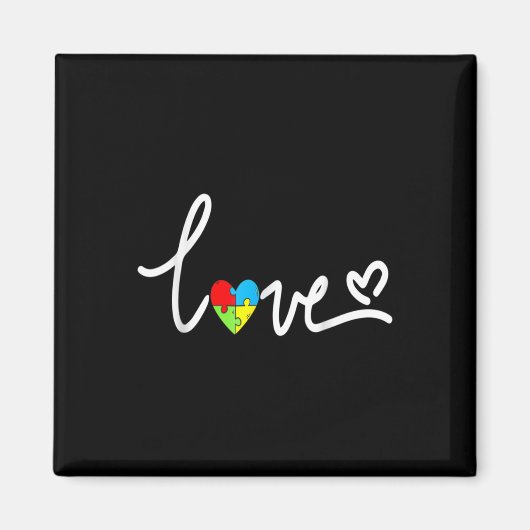 女子男性へ自閉症意識Tプラスサイズ マグネット (正面)