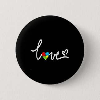 女子男性へ自閉症意識Tプラスサイズ 缶バッジ