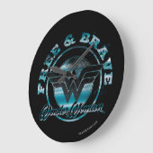 女子疑問に思無身で勇敢なグラフィックグランジ ラージ壁時計 (傾斜)