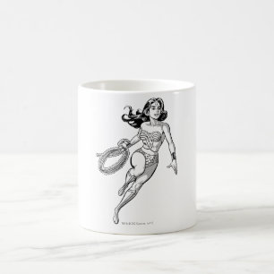 女子疑問に思黒白ななげなわ コーヒーマグカップ