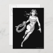 女子疑問に思黒白ななげなわ ポストカード (正面/裏面)