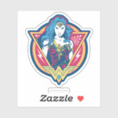 女子疑問に思3色グラフィックテンプレート シール (シート)