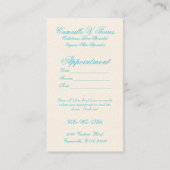 女子相続人-皮、ワックスおよび毛 名刺 (裏面)