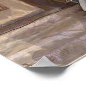 女子祈りの言葉ウエスタンウォールエルサレム絵を描イスラエル ポスター (角)