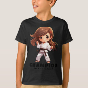 女子空手道武道Tシャツ Tシャツ